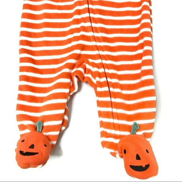 NWT Carter's Pumpkin Jackolantern Onsie One Piece Baby Infant Halloween Outfit - Picture 5 of 6